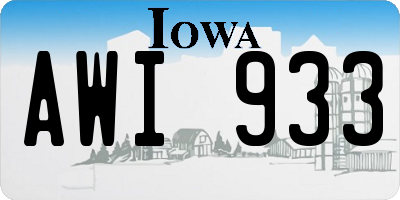 IA license plate AWI933