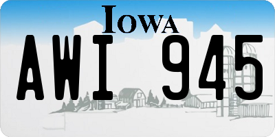 IA license plate AWI945