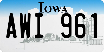 IA license plate AWI961