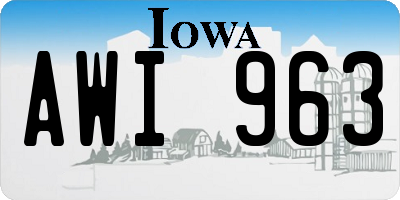 IA license plate AWI963