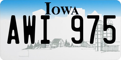 IA license plate AWI975