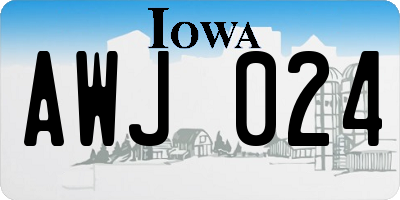 IA license plate AWJ024