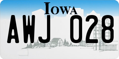 IA license plate AWJ028