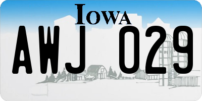 IA license plate AWJ029