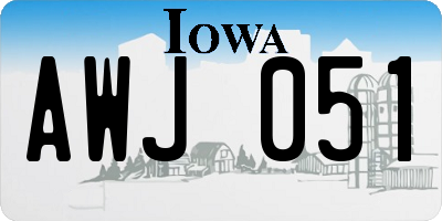 IA license plate AWJ051
