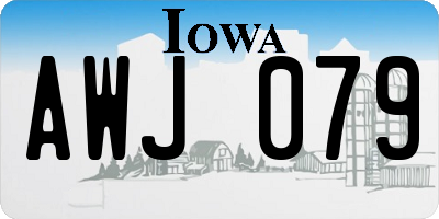 IA license plate AWJ079