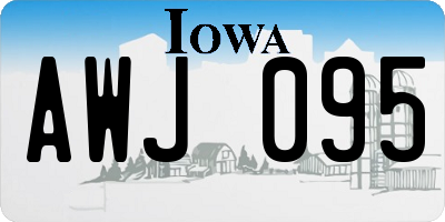 IA license plate AWJ095