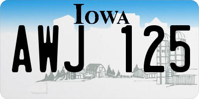 IA license plate AWJ125