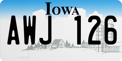 IA license plate AWJ126
