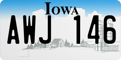 IA license plate AWJ146