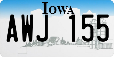 IA license plate AWJ155