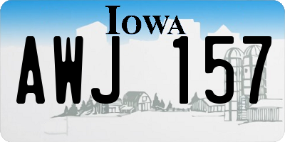 IA license plate AWJ157