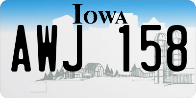 IA license plate AWJ158