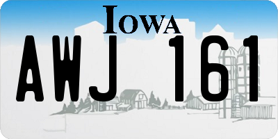 IA license plate AWJ161