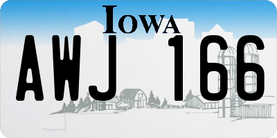 IA license plate AWJ166