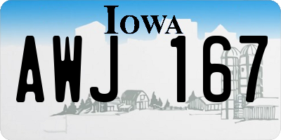 IA license plate AWJ167