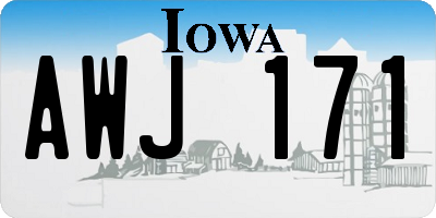 IA license plate AWJ171