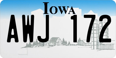 IA license plate AWJ172
