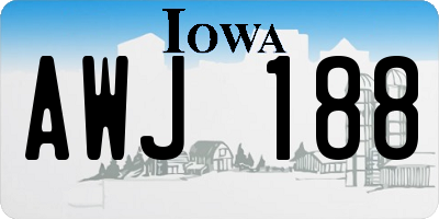 IA license plate AWJ188