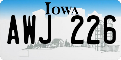 IA license plate AWJ226