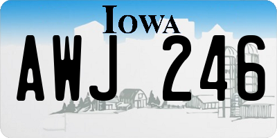 IA license plate AWJ246