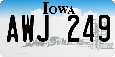IA license plate AWJ249