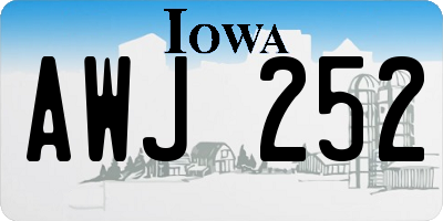 IA license plate AWJ252