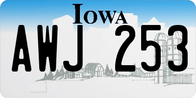 IA license plate AWJ253