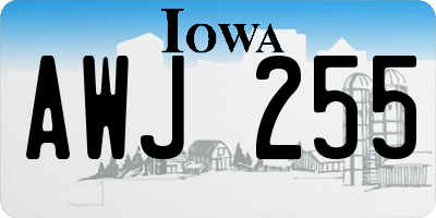 IA license plate AWJ255