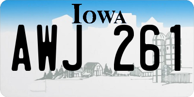 IA license plate AWJ261