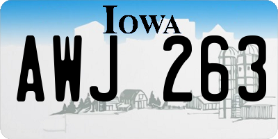 IA license plate AWJ263