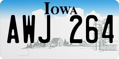 IA license plate AWJ264