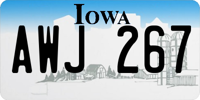 IA license plate AWJ267