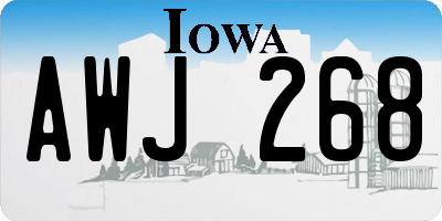 IA license plate AWJ268