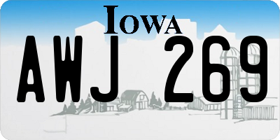IA license plate AWJ269