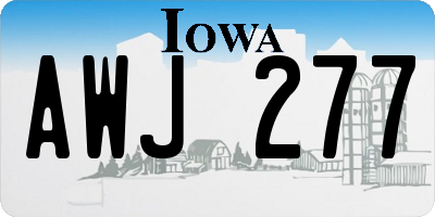 IA license plate AWJ277