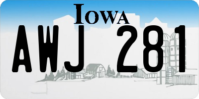 IA license plate AWJ281