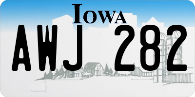 IA license plate AWJ282