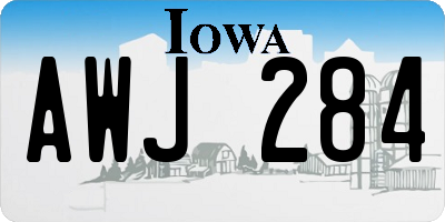 IA license plate AWJ284