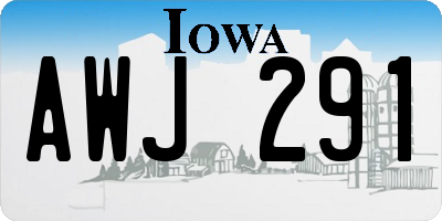 IA license plate AWJ291