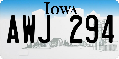 IA license plate AWJ294