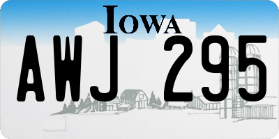 IA license plate AWJ295
