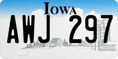 IA license plate AWJ297