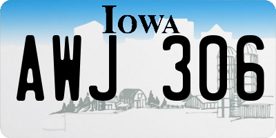 IA license plate AWJ306