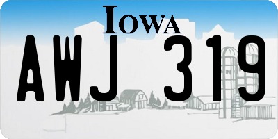 IA license plate AWJ319