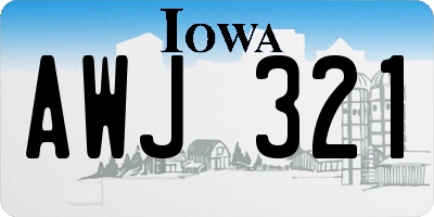 IA license plate AWJ321