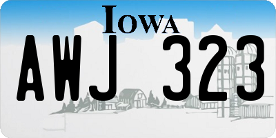 IA license plate AWJ323