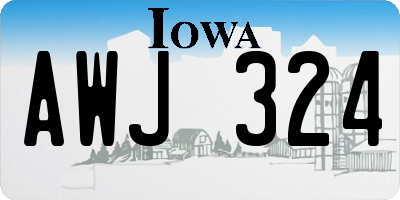 IA license plate AWJ324