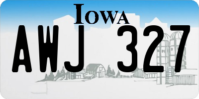 IA license plate AWJ327