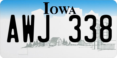 IA license plate AWJ338